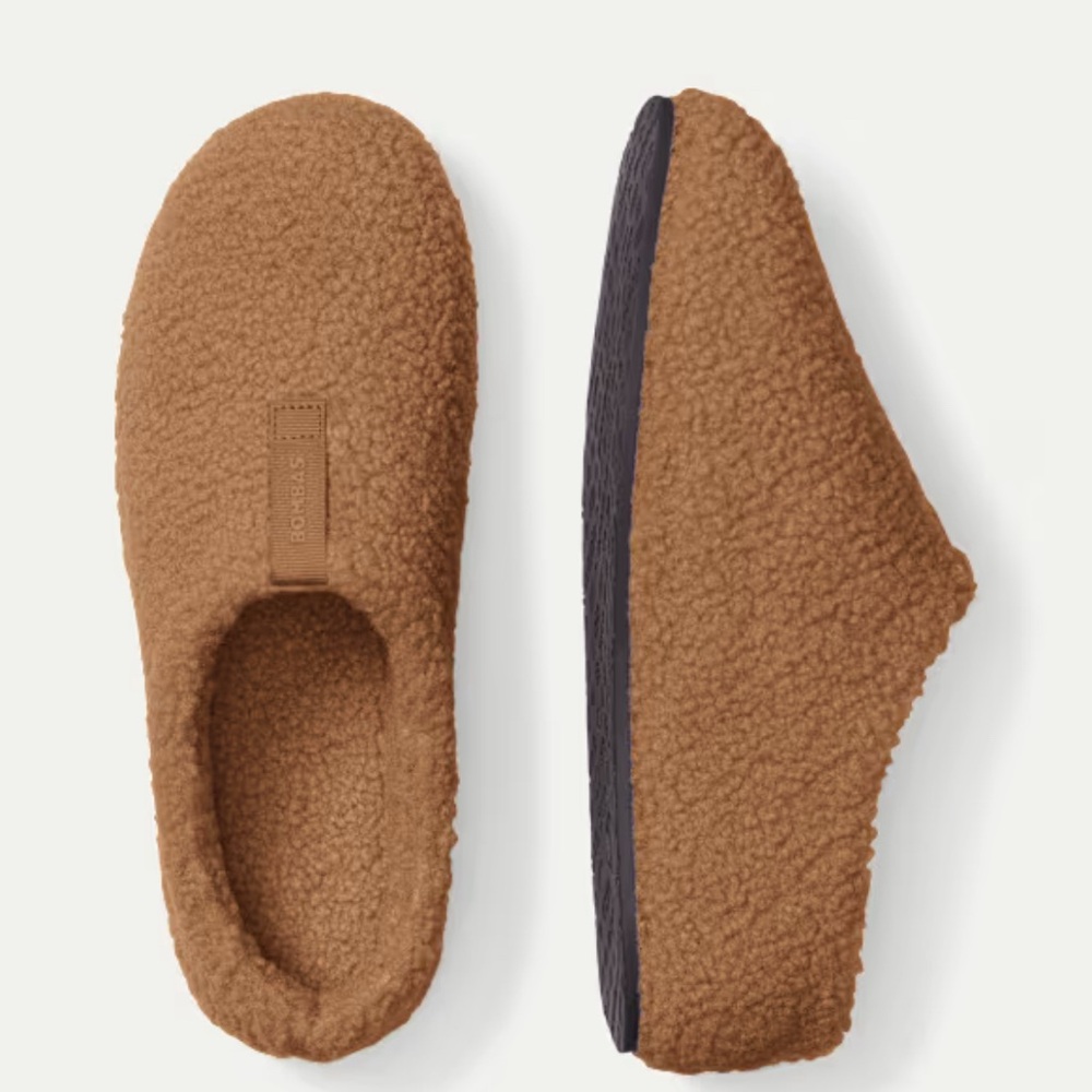 NIB Bombas Sunday slipper dark camel size 10